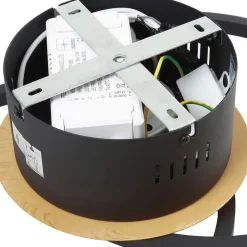 Lindby plafondventilator Lomana, zwart, stil, CCT