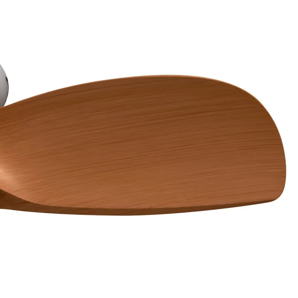 Lindby plafondventilator Enon, wit/houtkleurig, DC, stil