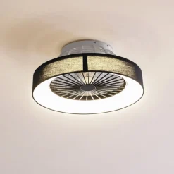 Lindby plafondventilator Mace, zwart, stil, Ø 47 cm