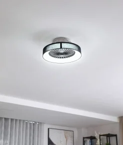 Lindby plafondventilator Mace, zwart, stil, Ø 47 cm