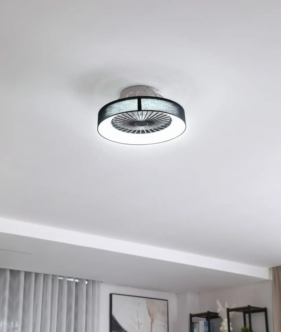 Lindby plafondventilator Mace, zwart, stil, Ø 47 cm