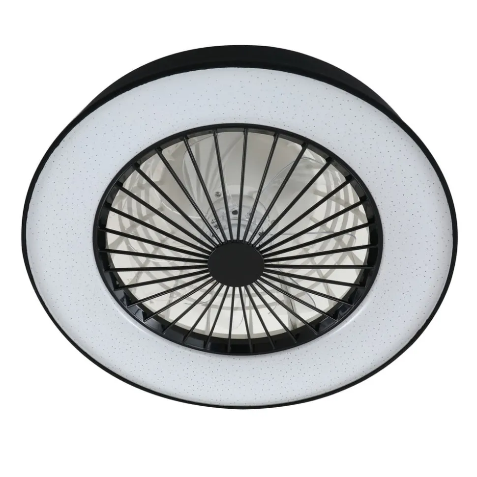 Lindby plafondventilator Mace, zwart, stil, Ø 47 cm