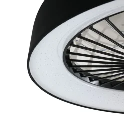 Lindby plafondventilator Mace, zwart, stil, Ø 47 cm