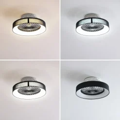 Lindby plafondventilator Mace, zwart, stil, Ø 47 cm