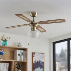 Lindby plafondventilator met verlichting Rakan, stil, Ø 106 cm