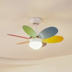 Lindby plafondventilator met verlichting Litur, stil, Ø 77 cm, E27