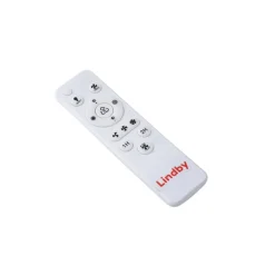 Lindby plafondventilator Teleo, messing, DC, stil, Tuya