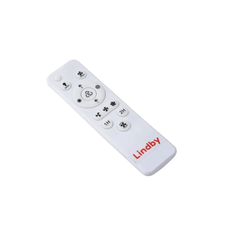 Lindby plafondventilator Teleo, messing, DC, stil, Tuya