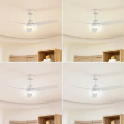 Lindby plafondventilator Aerallo, wit, CCT, stil