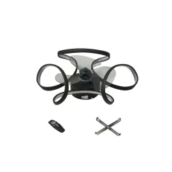 Lindby plafondventilator Lomata, zwart, stil, Ø 23 cm