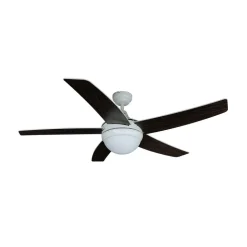 Lindby plafondventilator met verlichting Auraya, stil, wit, 130cm