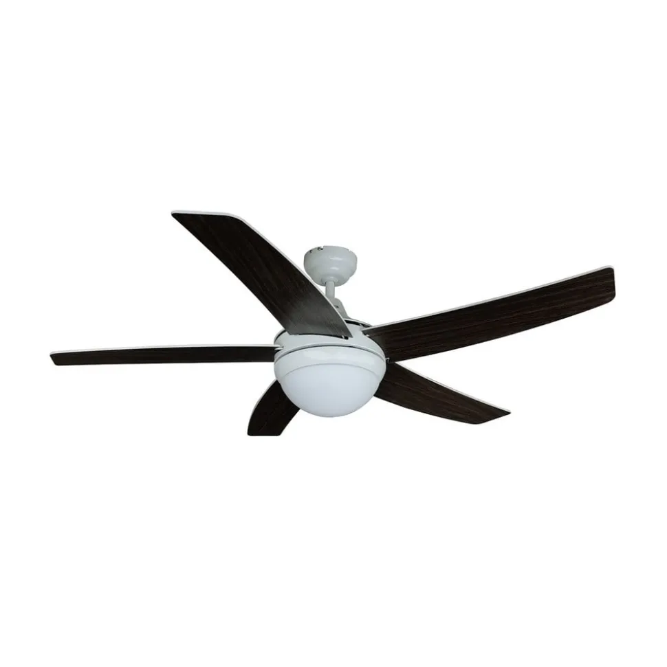 Lindby plafondventilator met verlichting Auraya, stil, wit, 130cm