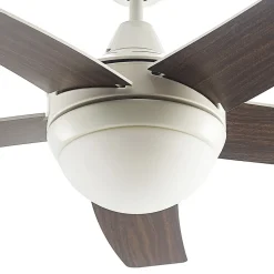 Lindby plafondventilator met verlichting Auraya, stil, wit, 130cm