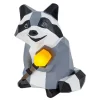Lindby Racoon LED lamp op zonne-energie, figuur, wasbeer