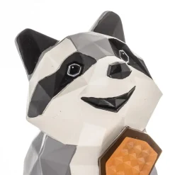 Lindby Racoon LED lamp op zonne-energie, figuur, wasbeer