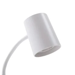 Lindby Radka tafellamp, wit, kunststof, GU10, flexibele arm