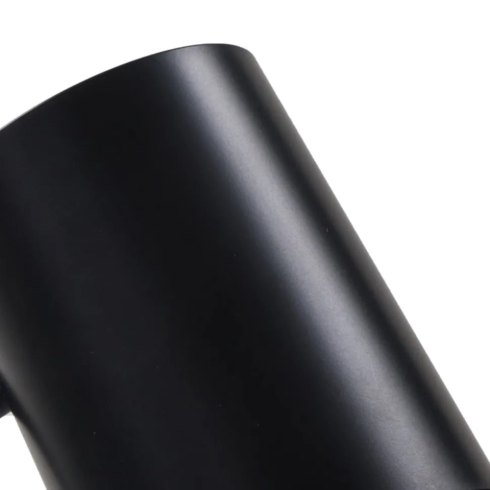 Lindby Radka tafellamp, zwart, kunststof, flexibele arm