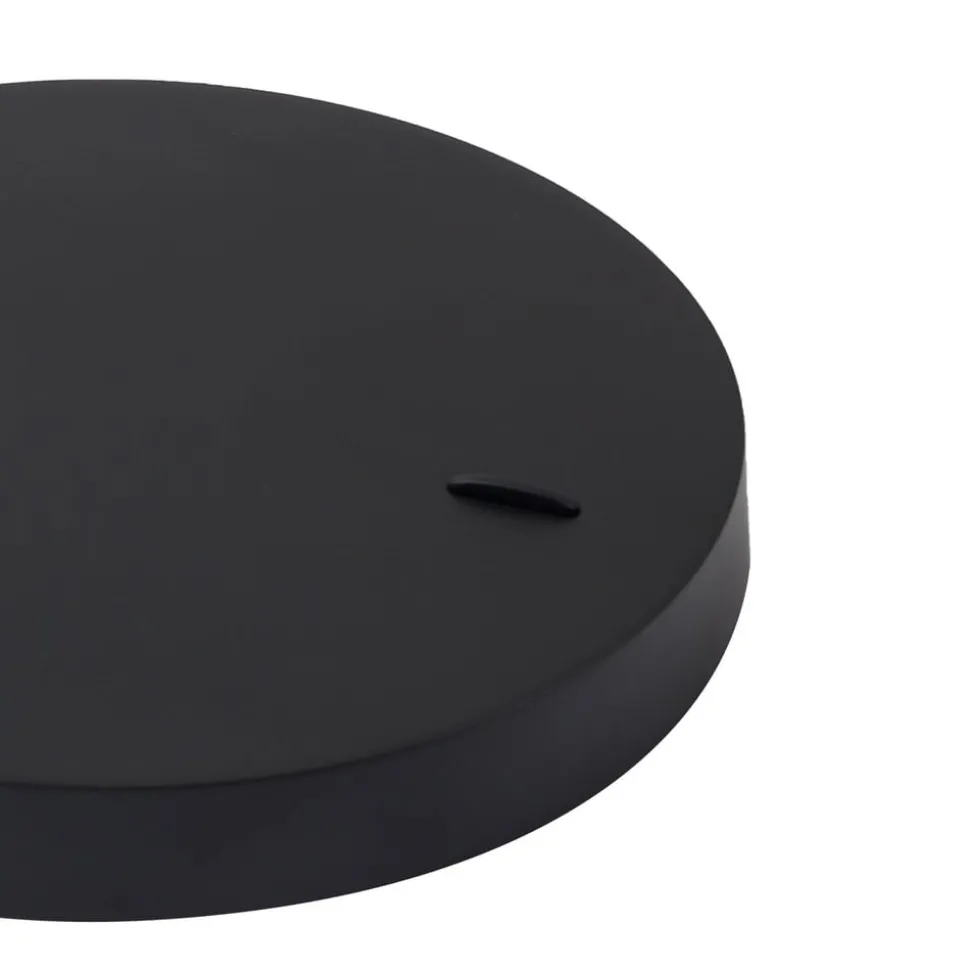 Lindby Radka tafellamp, zwart, kunststof, flexibele arm