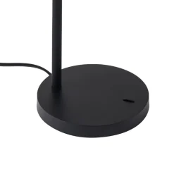 Lindby Radka tafellamp, zwart, kunststof, flexibele arm