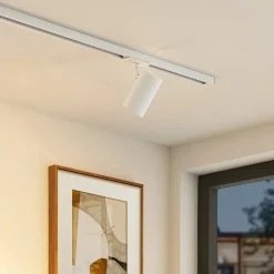 Lindby railspot GU10, Ø 6 cm, wit, 1-fase