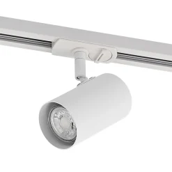 Lindby railspot GU10, Ø 6 cm, wit, 1-fase