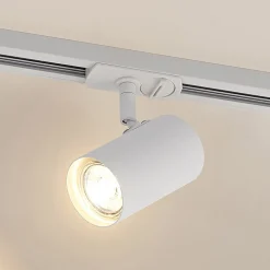 Lindby railspot GU10, Ø 6 cm, wit, 1-fase