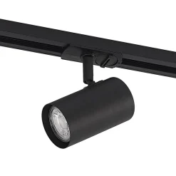 Lindby railspot Linaro, GU10, Ø 6 cm, zwart, 1-fase