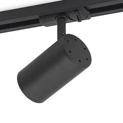 Lindby railspot Linaro, GU10, Ø 6 cm, zwart, 1-fase