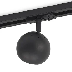 Lindby railspot Linaro, GU10, Ø 9 cm, zwart, 1-fase