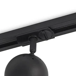 Lindby railspot Linaro, GU10, Ø 9 cm, zwart, 1-fase