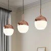 Lindby Rangina hanglamp, 100 cm, koper, 3-lamps, glas