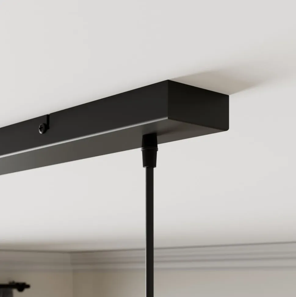 Lindby Rangina hanglamp, 100 cm, koper, 3-lamps, glas