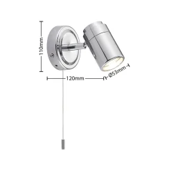 Lindby Remilan wandlamp, chroom