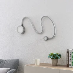 Lindby Rion LED wandlamp, nikkel