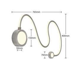 Lindby Rion LED wandlamp, nikkel