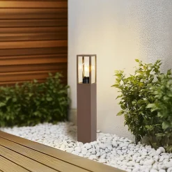 Lindby Robigus sokkellamp, roestkleurig, aluminium