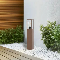 Lindby Robigus sokkellamp, roestkleurig, aluminium