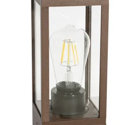 Lindby Robigus sokkellamp, roestkleurig, aluminium