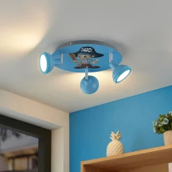 Lindby Roxas kinderkamer plafondlamp, piraat