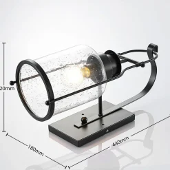 Lindby Rozalie wandlamp, zwart, metaal, lantaarn, 44cm