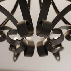 Lindby Scaleria kroonluchter, 8-lamps, bruin