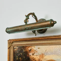 Lindby schilderij verlichting Kalea, 46 cm, 2-lamps, verdigris, E14