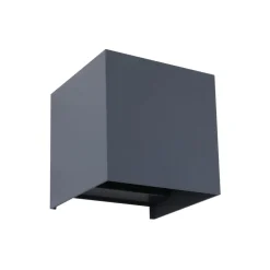 Lindby Smart LED buiten wandlamp Dara grijs hoekig CCT RGB Tuya