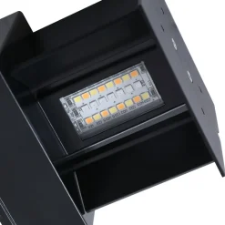 Lindby Smart LED buiten wandlamp Dara grijs hoekig CCT RGB Tuya