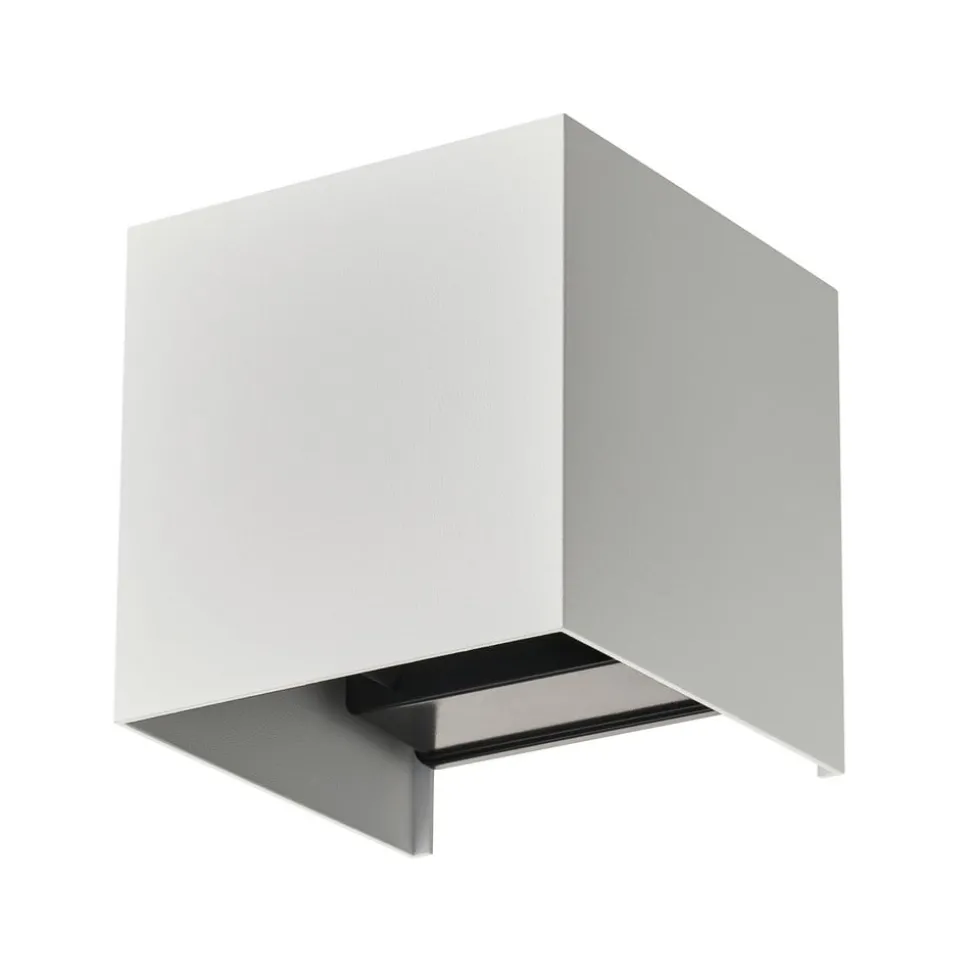 Lindby Smart LED buiten wandlamp Dara, 10 cm, wit, CCT Tuya