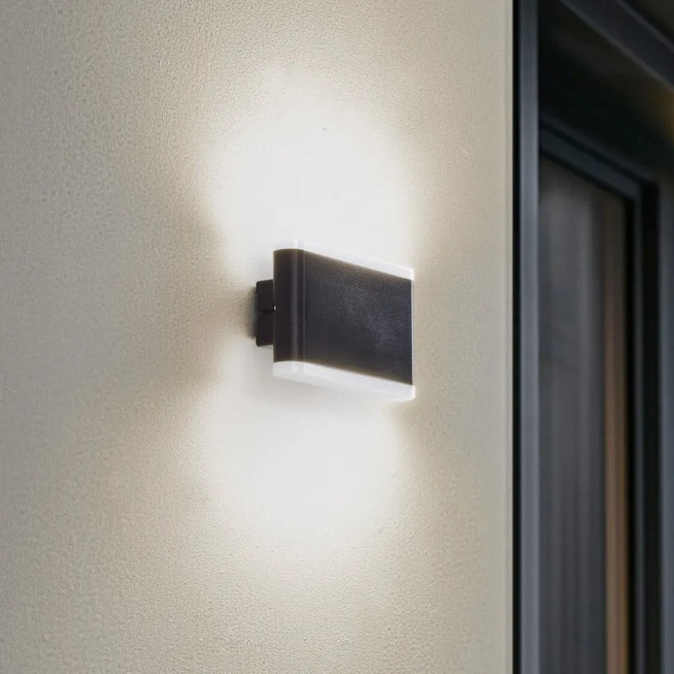 Lindby Smart LED buitenwandlamp Elvi, CCT, RGB, Tuya, IP54