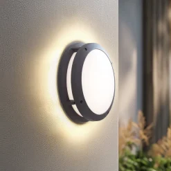 Lindby Smart LED buitenwandlamp Liren CCT RGB Tuya WLAN