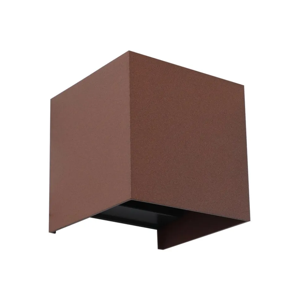 Lindby Smart LED buitenwandlamp Dara roest hoekig CCT RGB Tuya