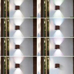 Lindby Smart LED buitenwandlamp Dara roest rond CCT RGB Tuya