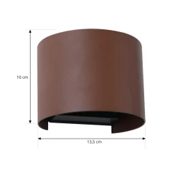 Lindby Smart LED buitenwandlamp Dara roest rond CCT RGB Tuya